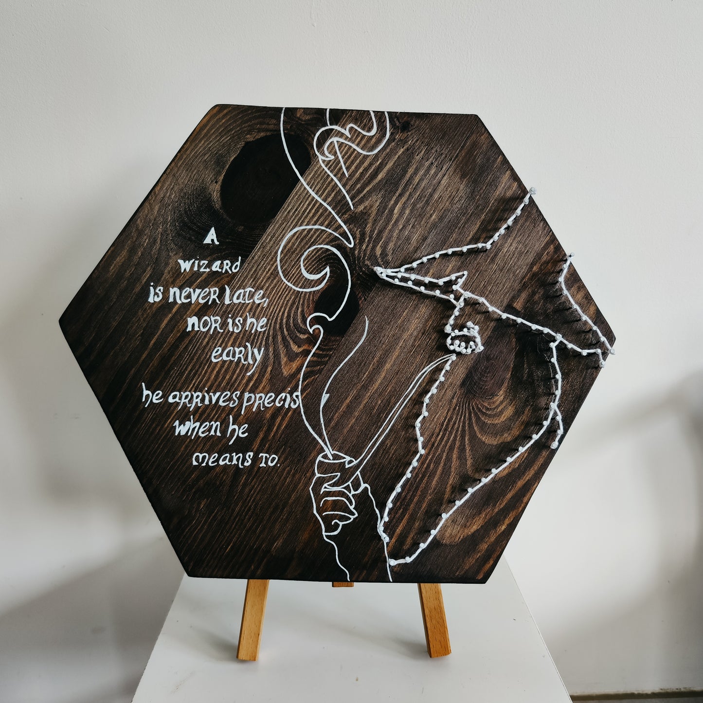 Tableau en bois du Seigneur des Anneaux - "Speak friend"