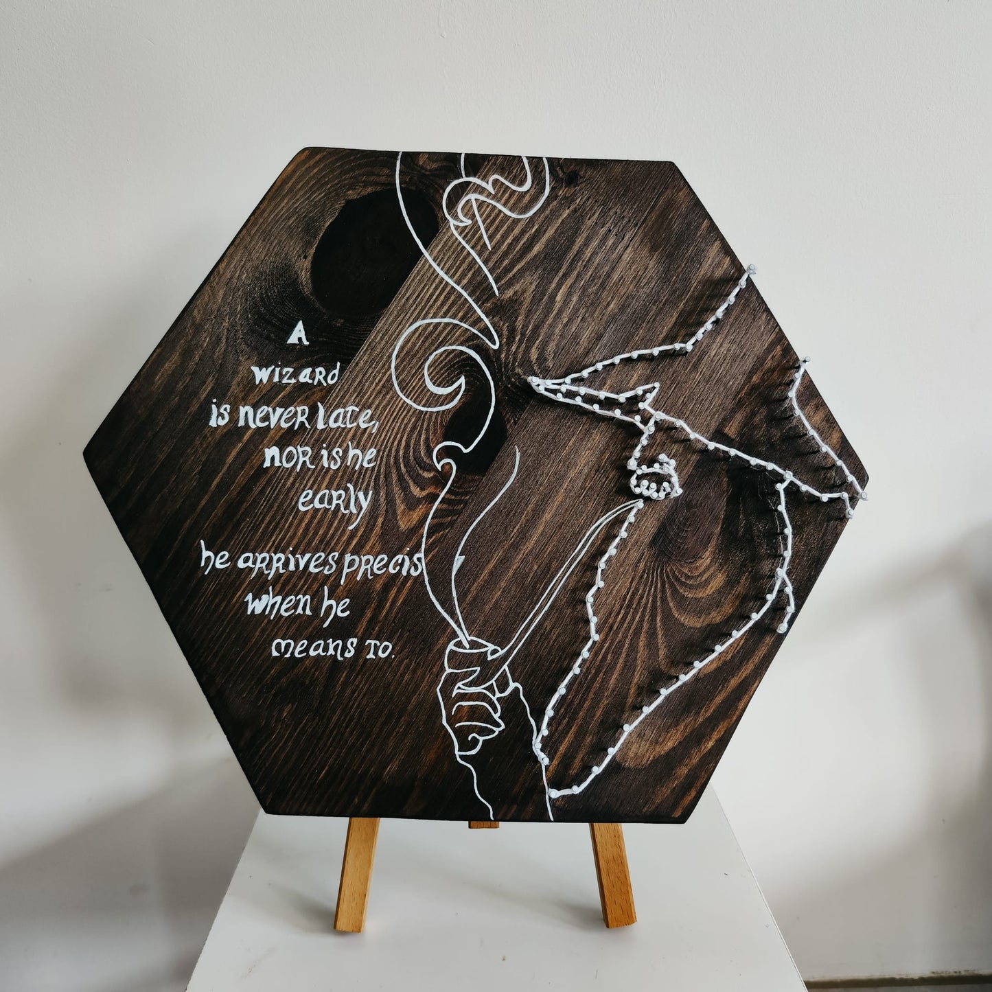 Tableau en bois du Seigneur des Anneaux - "Speak friend"