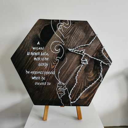 Tableau en bois du Seigneur des Anneaux - "Speak friend"